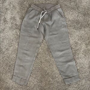 Women’s Athleta Gray Linen Ankle Pants